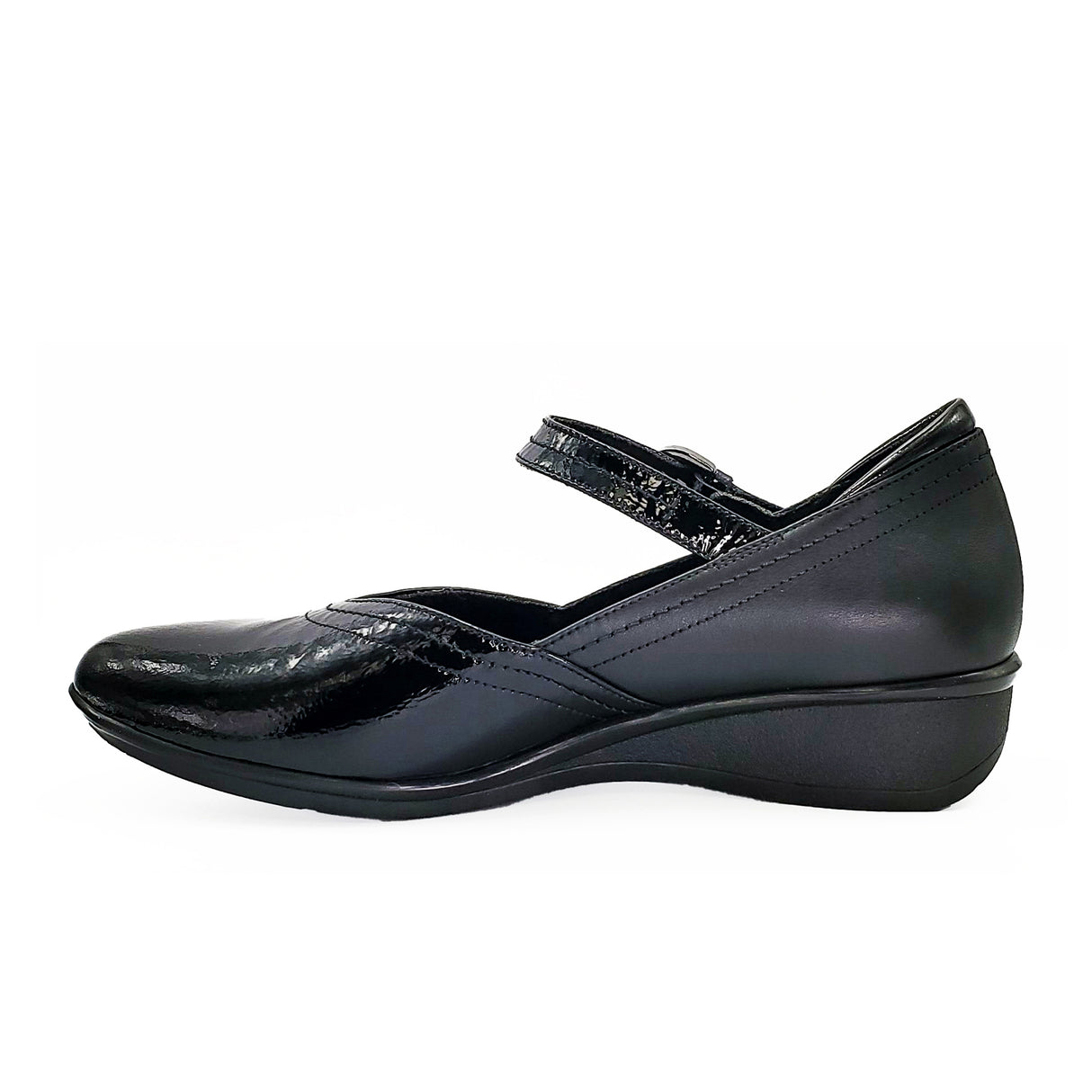 Revere Narita Mary Jane (Women) - Black Patent Dress-Casual - Mary Janes - The Heel Shoe Fitters