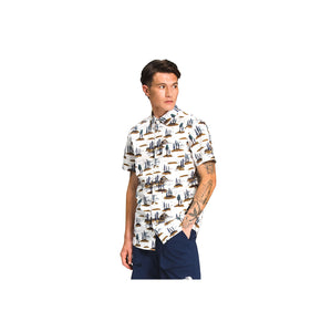 The North Face Baytrail Pattern Short Sleeve Shirt (Men) - Gardenia White Camping Scenic Print Sportswear - Upperbody - Short Sleeve - The Heel Shoe Fitters