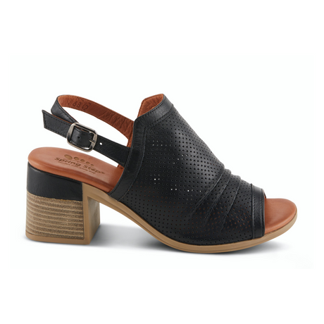 Spring Step Noctium (Women) - Black Sandals - Heel/Wedge - The Heel Shoe Fitters