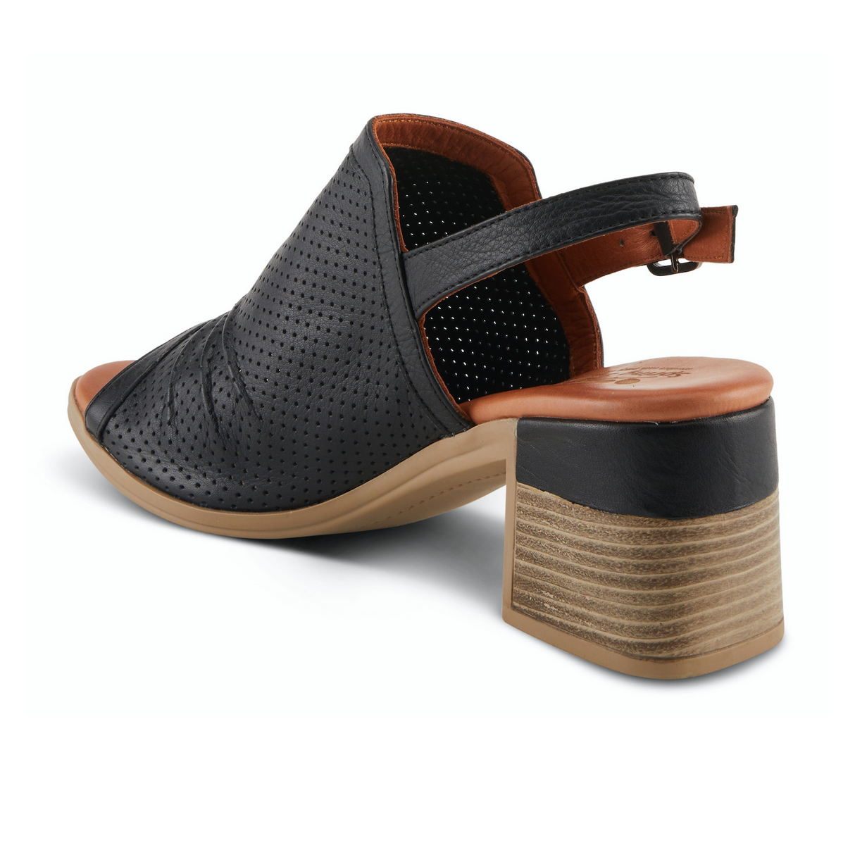 Spring Step Noctium (Women) - Black Sandals - Heel/Wedge - The Heel Shoe Fitters