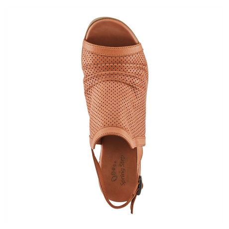 Spring Step Noctium Heeled Sandal (Women) - Camel Sandals - Heel/Wedge - The Heel Shoe Fitters