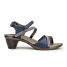 Naot Innovate Heeled Sandal (Women) - Polar Sea Leather/Navy/Clear Rhinestones Sandal - Heel/Wedge - The Heel Shoe Fitters