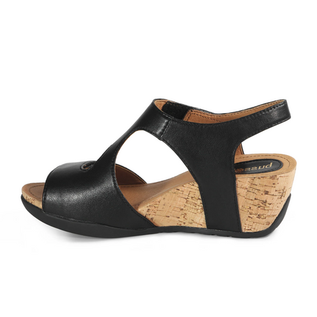 Bussola Nicky Wedge Sandal (Women) - Nero Deepelle Sandals - Heel/Wedge - The Heel Shoe Fitters