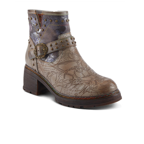 L'Artiste Branchout Ankle Boot (Women) - Grey Multi Boots - Casual - Mid - The Heel Shoe Fitters