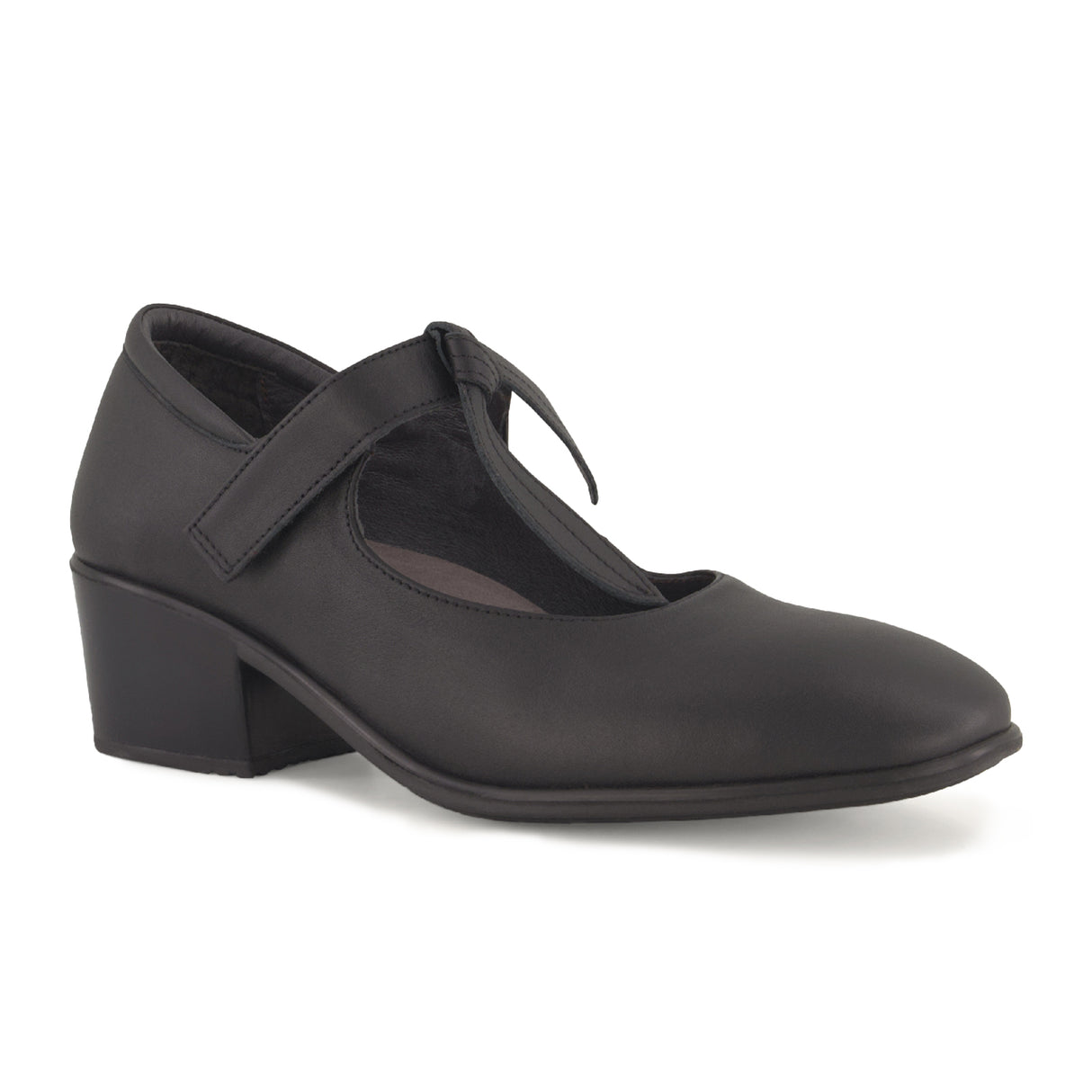 Naot Nobility Heeled Mary Jane (Women) - Jet Black Leather Dress Casual - Heels - The Heel Shoe Fitters