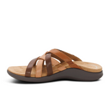 Aetrex Kasey Slide Sandal (Women) - Tan Multi Sandal - Slide - The Heel Shoe Fitters