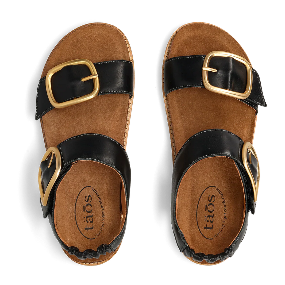 Taos On The Double Backstrap Sandal (Women) - Black Sandal - Backstrap - The Heel Shoe Fitters
