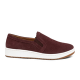 Aetrex Kenzie Slip On (Women) - Burgundy Croc Dress-Casual - Slip Ons - The Heel Shoe Fitters