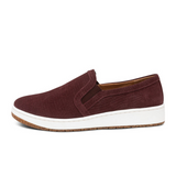 Aetrex Kenzie Slip On (Women) - Burgundy Croc Dress-Casual - Slip Ons - The Heel Shoe Fitters