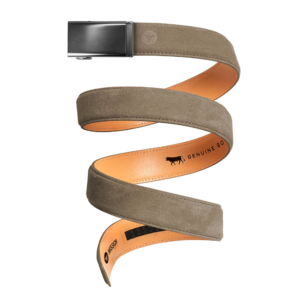 Mission Belts Suede Belt (Men) - Gunmetal/Taupe Suede Accessories - Belts - Non-Leather - The Heel Shoe Fitters