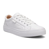 Taos Plim Soul Lux Sneaker (Women) - White Leather Athletic - Casual - Lace Up - The Heel Shoe Fitters