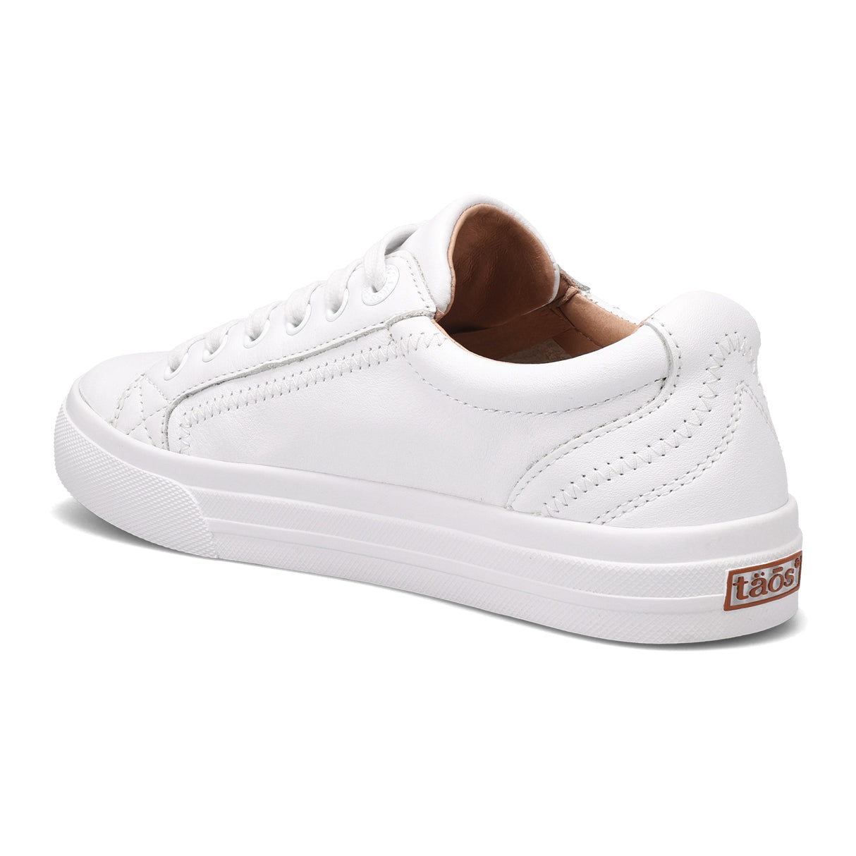 Taos Plim Soul Lux Sneaker (Women) - White Leather Athletic - Casual - Lace Up - The Heel Shoe Fitters