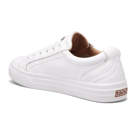 Taos Plim Soul Lux Sneaker (Women) - White Leather Athletic - Casual - Lace Up - The Heel Shoe Fitters