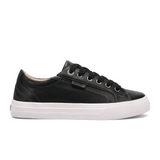 Taos Plim Soul Lux Sneaker (Women) - Black Leather/White Athletic - Casual - Lace Up - The Heel Shoe Fitters