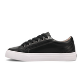 Taos Plim Soul Lux Sneaker (Women) - Black Leather/White Athletic - Casual - Lace Up - The Heel Shoe Fitters