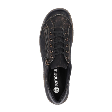 Remonte Liv R1402-07 Sneaker (Women) - Schwarz/Antique Athletic - Casual - Lace Up - The Heel Shoe Fitters