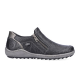 Remonte Liv R1428-03 Sneaker (Women) - Schwarz/Altsilber Athletic - Casual - Lace Up - The Heel Shoe Fitters