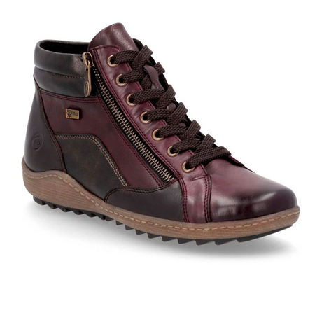 Remonte Liv R1458-35 Sneaker Boot (Women) - Vino/Havanna Athletic - Casual - Lace Up - The Heel Shoe Fitters