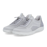 Remonte Liv 18 Sneaker (Women) - Grey Knit Athletic - Casual - Lace Up - The Heel Shoe Fitters