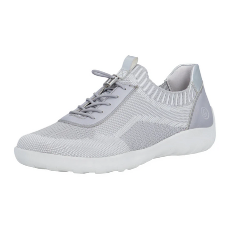Remonte Liv 18 Sneaker (Women) - Grey Knit Athletic - Casual - Lace Up - The Heel Shoe Fitters