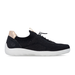 Remonte Liv 20 Sneaker (Women) - Black Athletic - Casual - Lace Up - The Heel Shoe Fitters