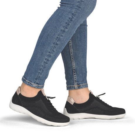 Remonte Liv 20 Sneaker (Women) - Black Athletic - Casual - Lace Up - The Heel Shoe Fitters