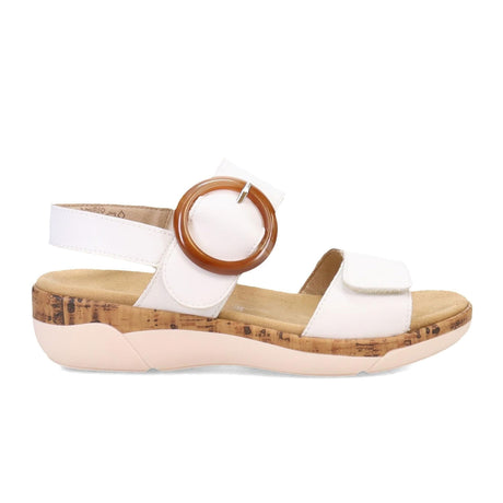 Remonte Jocelyn R6853-80 Backstrap Sandal (Women) - Weiss/Weiss Sandals - Backstrap - The Heel Shoe Fitters