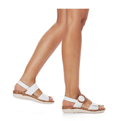 Remonte Jocelyn R6853-80 Backstrap Sandal (Women) - Weiss/Weiss Sandals - Backstrap - The Heel Shoe Fitters