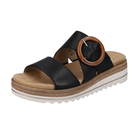 Remonte Jocelyn D0Q51-00 Sandal (Women) Black/Black Sandals - Slide - The Heel Shoe Fitters