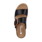 Remonte Jocelyn D0Q51-00 (Women) Black/Black Sandals - Slide - The Heel Shoe Fitters