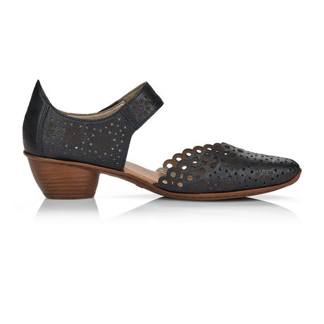 Rieker 43753-00 Mirjam Heeled Sandal (Women) - Black Dress-Casual - Heels - The Heel Shoe Fitters