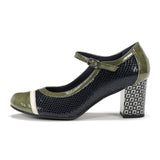 Dorking Rodin D8669 Heeled Mary Jane (Women) - Campbel/Suga Navy/Herb Dress-Casual - Heels - The Heel Shoe Fitters