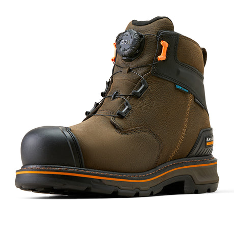 Ariat MNS Stump Jumper 6" BOA Waterproof Composite Toe Work Boot (Men) - Iron Coffee Boots - Work - 6" - The Heel Shoe Fitters