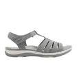 Earth Saila Strappy Sandal (Women) - Medium Gray - The Heel Shoe Fitters