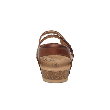 Aetrex Jillian Braided Backstrap Sandal (Women) - Walnut Sandals - Backstrap - The Heel Shoe Fitters