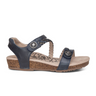 Aetrex Jillian Braided Backstrap Sandal (Women) - Navy Sandal - Backstrap - The Heel Shoe Fitters