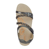Aetrex Jillian Braided Backstrap Sandal (Women) - Gunmetal Sandals - Backstrap - The Heel Shoe Fitters