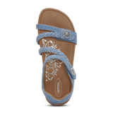 Aetrex Jillian Backstrap Sandal (Women) - Denim Sandal - Backstrap - The Heel Shoe Fitters