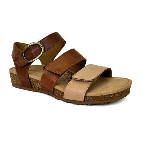 Aetrex Lilly Backstrap Sandal (Women) - Walnut Sandals - Backstrap - The Heel Shoe Fitters