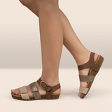 Aetrex Lilly Backstrap Sandal (Women) - Taupe Sandals - Backstrap - The Heel Shoe Fitters