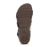 Aetrex Lilly Backstrap Sandal (Women) - Black Cutout Sandal - Backstrap - The Heel Shoe Fitters