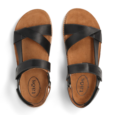 Taos Sideways Backstrap Sandal (Women) - Black Sandal - Backstrap - The Heel Shoe Fitters