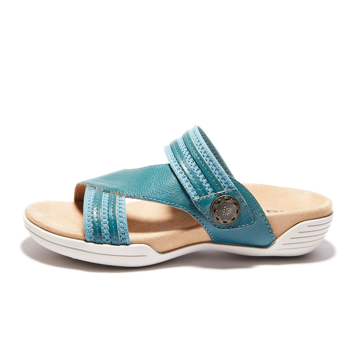 Halsa Desiree Slide Sandal (Women) - Blue Sandals - Slide - The Heel Shoe Fitters