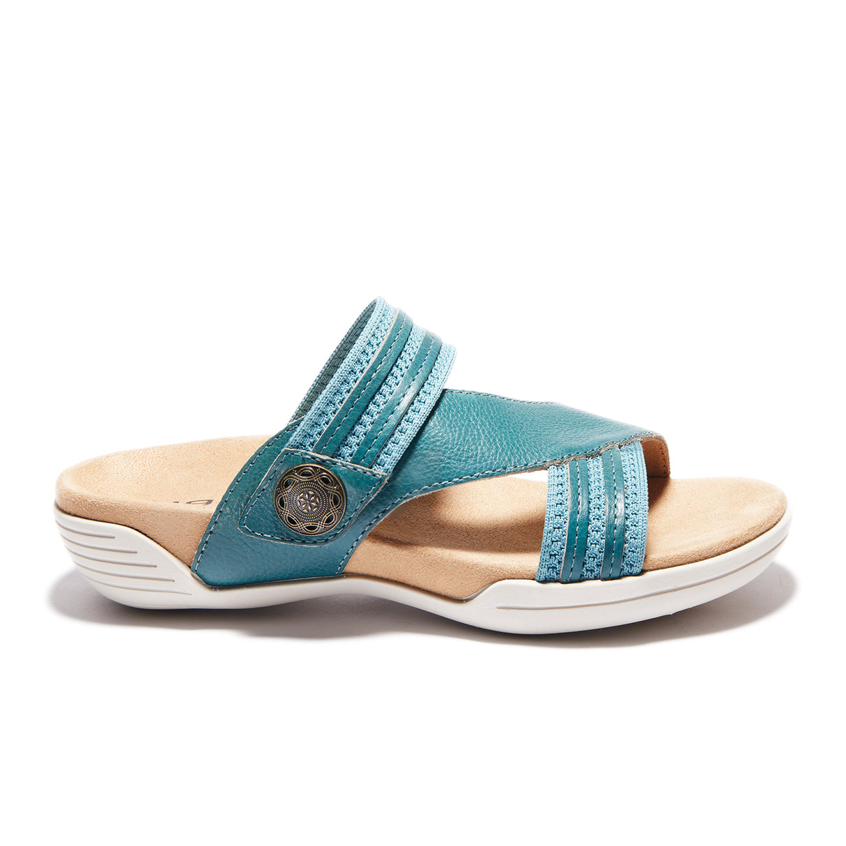 Halsa Desiree Slide Sandal (Women) - Blue Sandals - Slide - The Heel Shoe Fitters