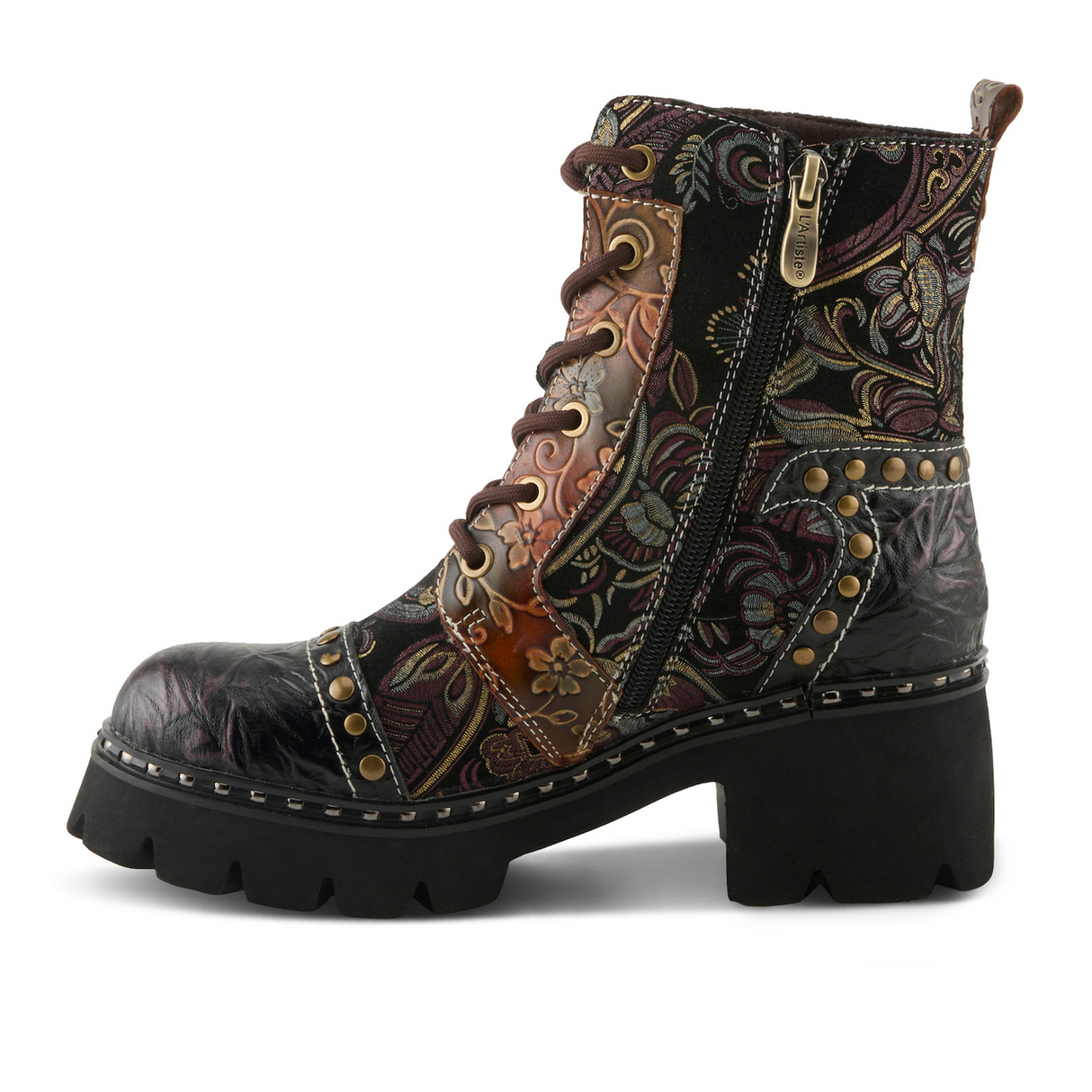 L'Artiste Severity Mid Boot (Women) - Brown Multi Boots - Casual - Mid - The Heel Shoe Fitters