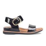 Sofft Bali Sandal (Women) - Black Patent Sandal - Backstrap - The Heel Shoe Fitters