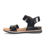 Sofft Bali Sandal (Women) - Black Patent Sandal - Backstrap - The Heel Shoe Fitters