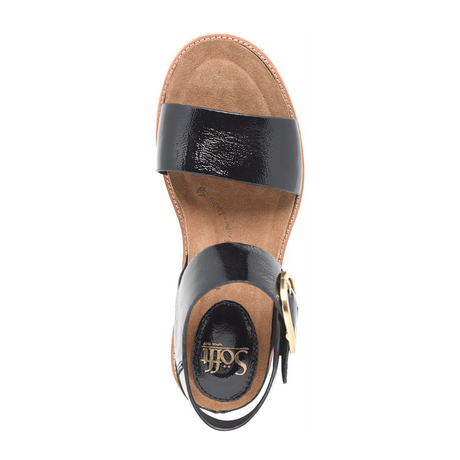 Sofft Bali Backstrap Sandal (Women) - Black Patent Sandal - Backstrap - The Heel Shoe Fitters