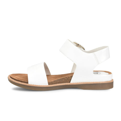 Sofft Bali Sandal (Women) - White Crinkle Patent Sandal - Backstrap - The Heel Shoe Fitters