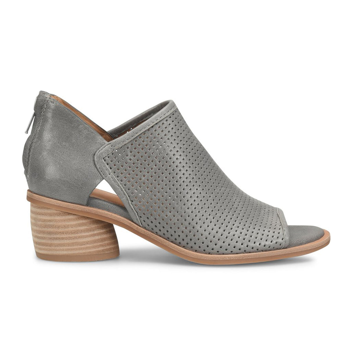 Sofft Carleigh Bootie (Women) - Moon Grey Perf Sandals - Heel/Wedge - The Heel Shoe Fitters